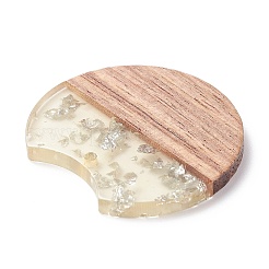 (распродажа с дефектом: некоторые поцарапанные поверхности) подвески из прозрачной смолы и орехового дерева RESI-XCP0001-80