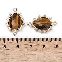 Граненые подвески-коннекторы из натурального тигрового глаза&nbsp;G-K347-07G-06