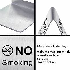 4 шт. табличка для ресторана отеля из нержавеющей стали с надписью «Не курить»&nbsp;DJEW-WH20123-002