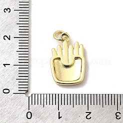 Подвески из латуни с эмалью в стойку KK-A268-02A-G