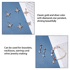 60шт 2 цвета подвески из сплава со стразами ALRI-DC0001-10