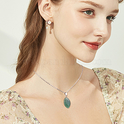 20 шт. 10 стиля подвески из натуральных смешанных драгоценных камней в виде конского глаза&nbsp;G-OC0005-94