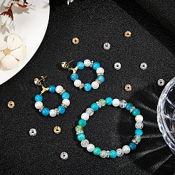 100 шт. 2-х цветная латунь с разделительными бусинами из стразов&nbsp;KK-BBC0015-99