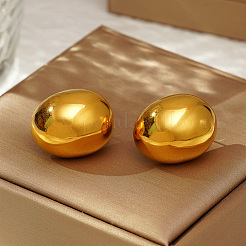 Стильные овальные серьги-гвоздики из нержавеющей стали 304&nbsp;XB7886