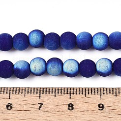 Нити из матовых непрозрачных стеклянных бусин GLAA-T032-P6mm-MBB03