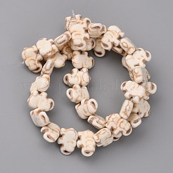 Синтетических нитей бирюзовые бусы G-WH0018-017B