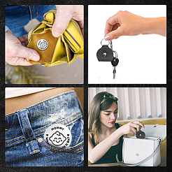 Набор плоских круглых двухсторонних гравированных памятных монет из нержавеющей стали для лиц AJEW-GL0001-99B