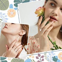 6 шт. 3-цветная латунная микро-паве кубический цирконий открытая оправа для кольца-манжеты FIND-CA0004-68