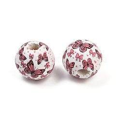 Окрашенные деревянные европейские бусы&nbsp;WOOD-F017-04G