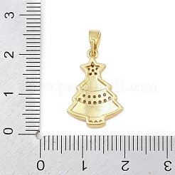 Рождественские латунные подвески с микропаве из фианита&nbsp;LS-KK-H518-04D-G