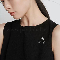 10 шт. латунные броши-звезды JEWB-BBC0001-06P