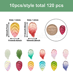 120шт 12 стильные стеклянные подвески GLAA-YS0001-05