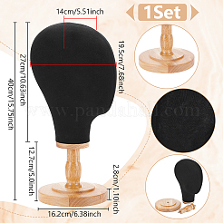 Деревянные стеллажи для шляп в форме головы&nbsp;AJEW-WH0816-101