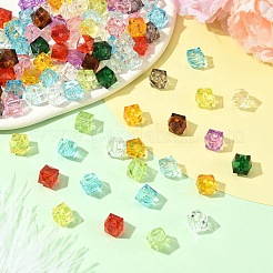 360шт 12 цвета прозрачные акриловые бусины&nbsp;TACR-YW0003-41