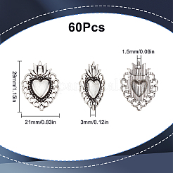 60 шт. Подвески из сплава в тибетском стиле&nbsp;TIBEP-SC0002-88