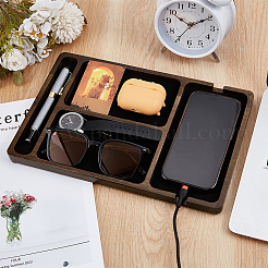 Деревянный ящик для хранения на офисном столе AJEW-WH0606-39A