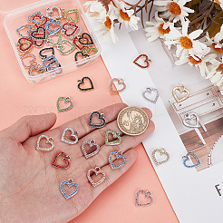 48шт 12 цвета подвески из сплава со стразами FIND-GA0007-09