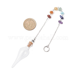 Каплевидные стеклянные пробковые бутылки с заостренными концами для биолокации HJEW-JM04492