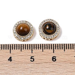 Латунь с кубическим цирконием и тигровым глазом KK-Q030-16G