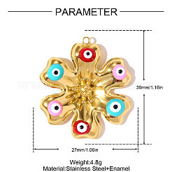 Подвески из нержавеющей стали 304 с эмалью&nbsp;STAS-OY010-53G