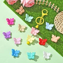 21шт 21 цвета бабочка пищевые экологически чистые силиконовые фокусные бусины&nbsp;SIL-CJ0002-29