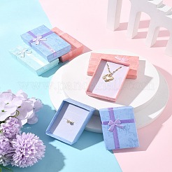 12 шт. 3-х цветные картонные бумажные коробки для ожерелий CON-FS0001-18