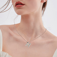 1 шт. латунная цепочка с подвесками в виде букв из сплава&nbsp;NJEW-LP0001-41M-P