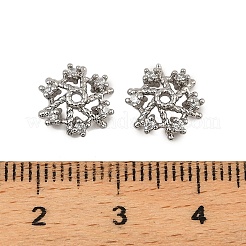 Колпачки для бусин из прозрачного кубического циркония из латуни KK-K374-24P