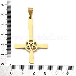 Подвески в виде креста Святого Петра из нержавеющей стали 304&nbsp;STAS-R171-06G