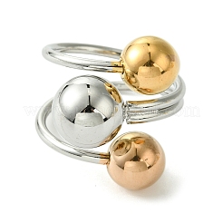 Кольца-манжеты из нержавеющей стали 304 с круглым обхватом для женщин и мужчин RJEW-Q815-06G-M