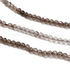 Нити бусин из натурального дымчатого кварца градиентного цвета G-Z106-A05-2mm