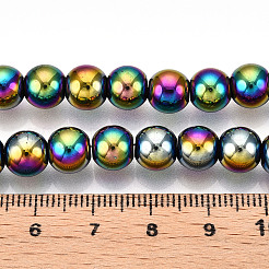 Стеклянные бусины с гальваническим покрытием  EGLA-T021-8mm-13D