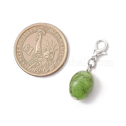 Кракле непрозрачный акрил имитация бирюзы подвески украшения&nbsp;HJEW-JM03630-02