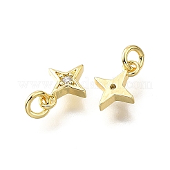 Латунные микропаве прозрачные кубические циркониевые подвески KK-V011-42G