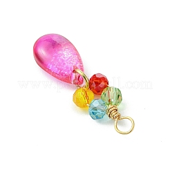 Стеклянные подвески градиентного цвета PALLOY-JF03229