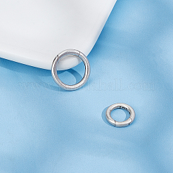 2 шт. 2 стиля 925 кольца с пружинным затвором из стерлингового серебра STER-BBC0006-46