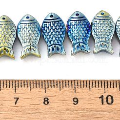 Стеклянные бусины с гальваническим покрытием  EGLA-C007-05C