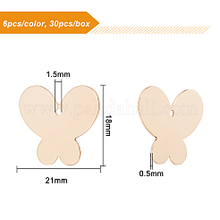 30шт 5 цвета латунные подвески&nbsp;KK-BC0001-74
