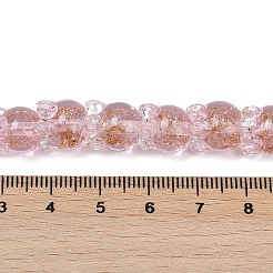 Нити золотых песочных бусин лэмпворк LAMP-P069-02A-01