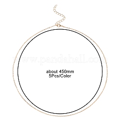 10 шт. 2 цвета железный кабель цепи ожерелья для мужчин женщин MAK-YW0001-03