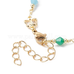 Изготовление браслета из звеньев бабочки из стеклянного бисера AJEW-JB01150-31