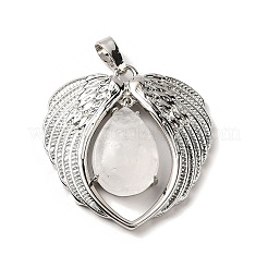 Подвески в форме слезы из натурального кварца&nbsp;KK-K331-02P-07