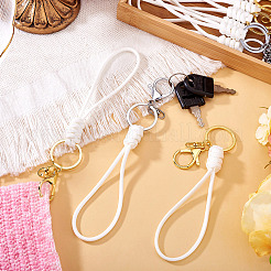 10 шт. 2-цветные экологически чистые корейские вощеные полиэстеровые шнуры-брелки KEYC-TA00035