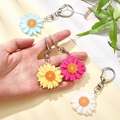 Акриловый кулон в виде ромашки&nbsp;HJEW-YW00028-01