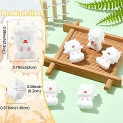 6 шт. фокусные бусины из пищевого силикона для овечьей кожи&nbsp;SIL-YW0002-12