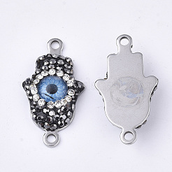 Соединители со стразами из полимерной глины RB-T010-08