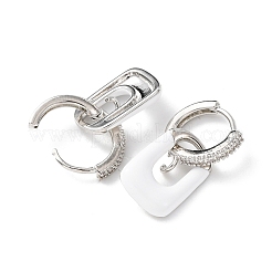 Фурнитура для серег-подвесок из латуни с микропаве из прозрачных кубических цирконий EJEW-A149-01B-P