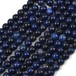 Круглые окрашенные бусины из натурального лазурита диаметром 16 дюйм&nbsp;GSR6mmC123