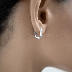 U-образные серьги-кольца из стерлингового серебра QW4023