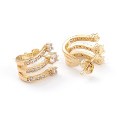 Серьги-гвоздики из циркония EJEW-H125-17G